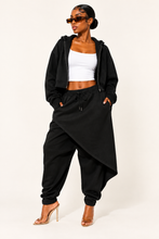Load image into Gallery viewer, Crowned Luxe Draped Jogger Set