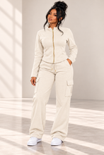 Load image into Gallery viewer, Crowned Signature Zip-Up Cargo Set