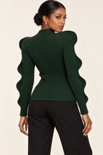 Load image into Gallery viewer, Crowned Sculpture Zip-Front Sweater