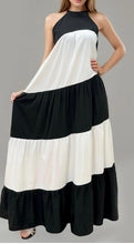 Load image into Gallery viewer, Crowned Colorblock Halter Maxi Dress