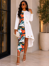 Load image into Gallery viewer, Crowned Asymmetrical Statement Dress