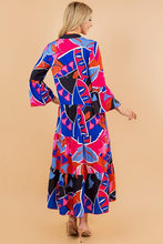 Load image into Gallery viewer, Crowned Printed Midi Dress
