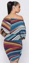 Load image into Gallery viewer, Valencia Multi-Color Off The Shoulder Dress