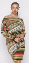 Load image into Gallery viewer, Valencia Multi-Color Off The Shoulder Dress