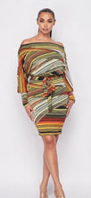 Load image into Gallery viewer, Valencia Multi-Color Off The Shoulder Dress
