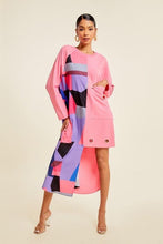 Load image into Gallery viewer, Crowned Geometric Asymmetrical Dress