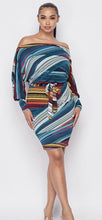 Load image into Gallery viewer, Valencia Multi-Color Off The Shoulder Dress