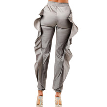 Load image into Gallery viewer, Elastic Waistband Side Ruffle Jogger Pants
