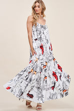 Load image into Gallery viewer, Sleeveless Printed Maxi Dress with Adjustable Straps
