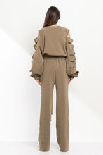 Load image into Gallery viewer, Cut Out Sleeve Fleece Sweatshirt
