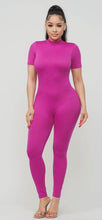 Load image into Gallery viewer, Seamless Front Zipper Mock Neck Jumpsuit
