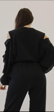 Load image into Gallery viewer, Cut Out Sleeve Fleece Sweatshirt

