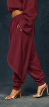 Load image into Gallery viewer, Crowned Luxe Bell-Sleeve Draped Jogger Set
