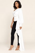 Load image into Gallery viewer, Crowned Grand Entrance One-Shoulder Drape Top
