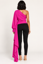 Load image into Gallery viewer, Crowned Grand Entrance One-Shoulder Drape Top
