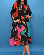 Load image into Gallery viewer, Crowned Abstract Statement Dress
