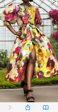 Load image into Gallery viewer, Crowned Floral Statement Shirt Dress
