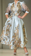Load image into Gallery viewer, Crowned Floral Statement Shirt Dress
