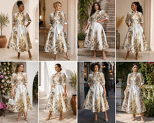 Load image into Gallery viewer, Crowned Floral Statement Shirt Dress
