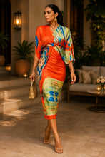 Load image into Gallery viewer, Printed Midi Dress (Orange)
