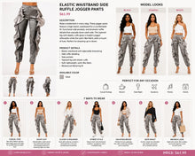 Load image into Gallery viewer, Elastic Waistband Side Ruffle Jogger Pants
