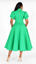Load image into Gallery viewer, Crowned Grace Bow-Neck Midi Dress
