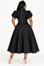 Load image into Gallery viewer, Crowned Grace Bow-Neck Midi Dress
