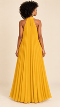 Load image into Gallery viewer, Crowned Effortless Grace Pleated Halter Maxi Dress
