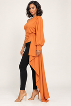 Load image into Gallery viewer, Crowned Grand Entrance One-Shoulder Drape Top
