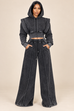 Load image into Gallery viewer, Crowned Edge Sculpted Hoodie &amp; Wide-Leg Set
