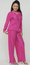 Load image into Gallery viewer, Pleated Front Button Down Top and Pants Set

