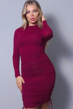 Load image into Gallery viewer, Crowned Long Sleeve Ruched Dress (Copy)
