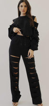 Load image into Gallery viewer, Cut Out Sleeve Fleece Sweatshirt

