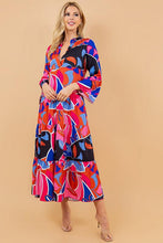 Load image into Gallery viewer, Crowned Printed Midi Dress
