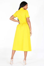 Load image into Gallery viewer, Midi Flare  Dress with Necktie
