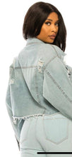 Load image into Gallery viewer, Chel's Distressed Denim Jacket
