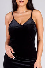 Load image into Gallery viewer, SEXY VELVET SIDE SLIT SLIP DRESS
