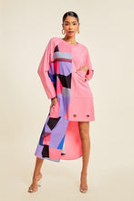 Load image into Gallery viewer, Crowned Geometric Asymmetrical Dress
