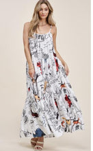 Load image into Gallery viewer, Sleeveless Printed Maxi Dress with Adjustable Straps
