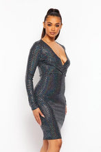 Load image into Gallery viewer, Chel's Sequin Plunging V Neck Mini Dress
