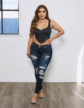 Load image into Gallery viewer, Chel's Skinny Denim W/Split

