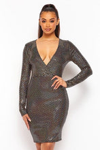 Load image into Gallery viewer, Chel's Sequin Plunging V Neck Mini Dress
