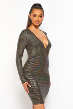 Load image into Gallery viewer, Chel's Sequin Plunging V Neck Mini Dress
