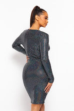 Load image into Gallery viewer, Chel's Sequin Plunging V Neck Mini Dress
