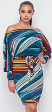 Load image into Gallery viewer, Valencia Multi-Color Off The Shoulder Dress
